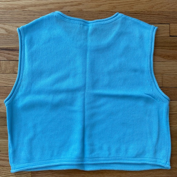 Cute blue cropped sweater - Picture 2 of 3